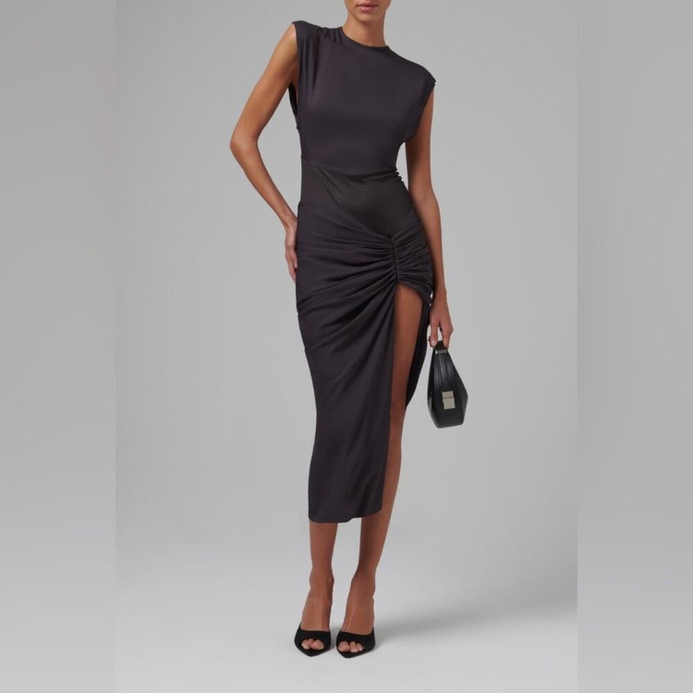 Christopher Esber Fusion Ruched Midi Dress US Size 8 - Picture 3 of 11